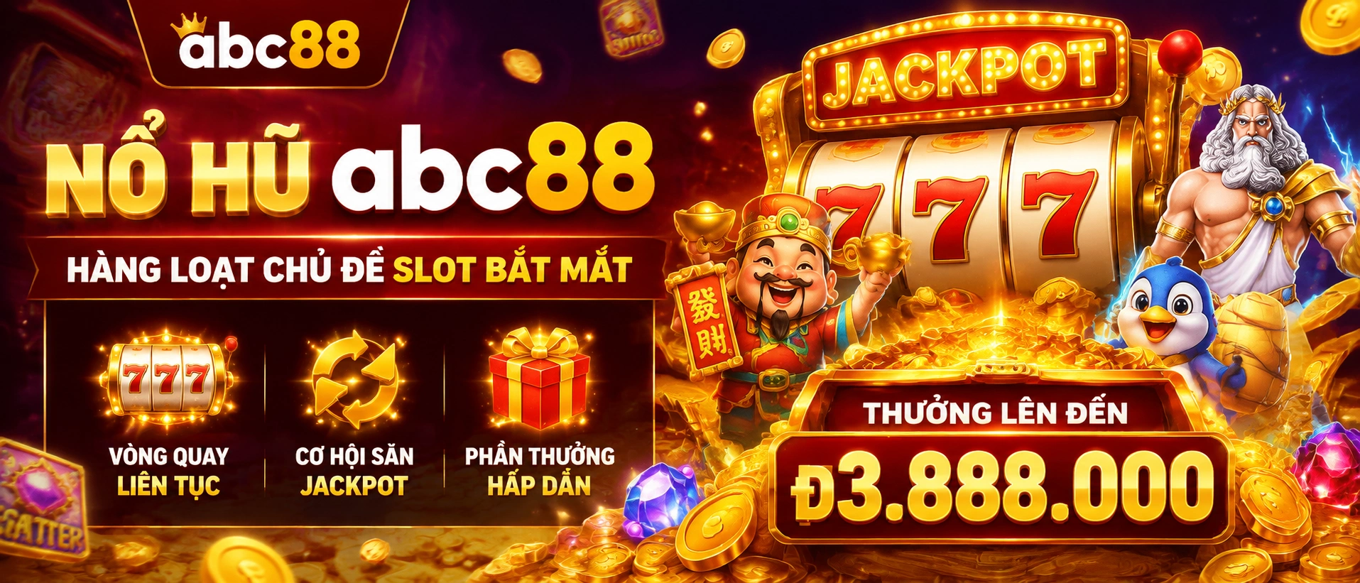 Ảnh giao diện Nổ Hũ Garena 1 với hiệu ứng jackpot và biểu tượng may mắn